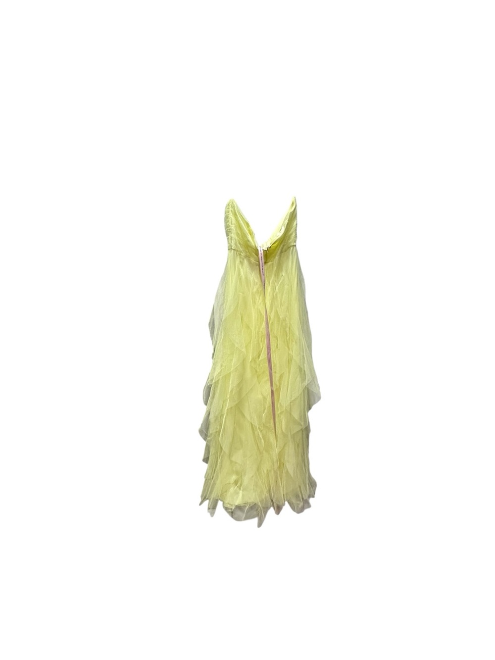 Lulus Delightful Beauty Yellow Strapless Ruched Ruffled Maxi Dress XXL NEW NWT - Picture 4 of 5